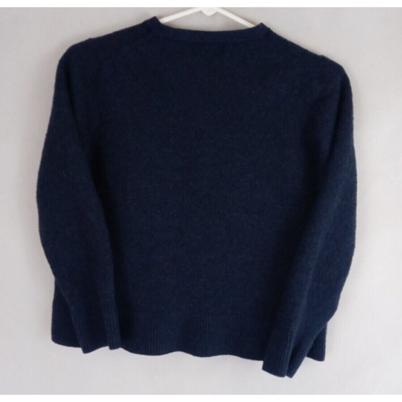 Merona Boy's Blue & Green Argyle Pullover 100% Merino Wool Sweater Size Large - Picture 2 of 6